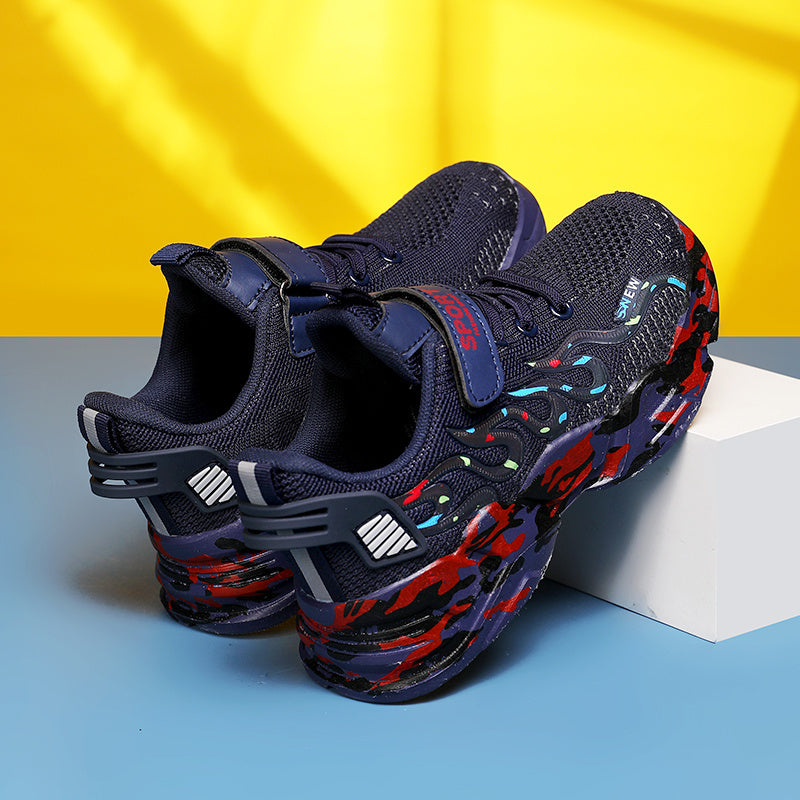 Casual Breathable Woven Shoes For Boys, Comfortable Lightweight Non Slip Low Top Running Shoes For Indoor Outdoor, All Seasons