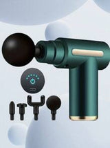 Portable Muscle Massage Gun For Body Massage, With Led Touch Screen, Speed Adjustment, Rechargeable, And 4 Replaceable Massage Heads Fascia Gun - Muscle Seat - Professional Physiotherapy Grade Multi-Functional Mini Electric Handheld Hammer Shoulder And Ne