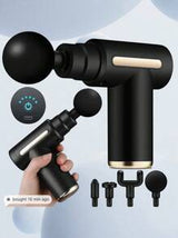 Portable Muscle Massage Gun For Body Massage, With Led Touch Screen, Speed Adjustment, Rechargeable, And 4 Replaceable Massage Heads Fascia Gun - Muscle Seat - Professional Physiotherapy Grade Multi-Functional Mini Electric Handheld Hammer Shoulder And Ne