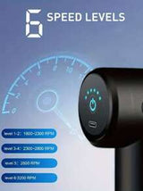 Portable Muscle Massage Gun For Body Massage, With Led Touch Screen, Speed Adjustment, Rechargeable, And 4 Replaceable Massage Heads Fascia Gun - Muscle Seat - Professional Physiotherapy Grade Multi-Functional Mini Electric Handheld Hammer Shoulder And Ne