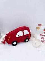 Cute Cartoon Car Shaped Kids' Crossbody Bag Coin Purse, Vehicle Shoulder Bag, Cool Bag For Children