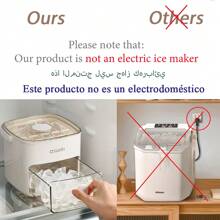 Reusable Non-Electric Ice Trays - Durable, Leak-Proof Silicone Ice Molds For Home Kitchen