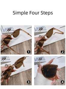2 Pairs Foldable Fashion Fashion Glasses For Women, Stylish And High-End Design