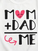 3pcs/Set Baby Girl Bow, Letter And Graphic Print T-Shirts, Spring/Summer