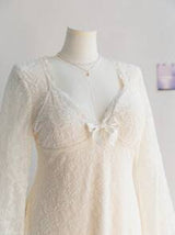 Plus Size Women's Square Neck White Lace Trim Ruffle Sleeve A-Line Mini Dress, Vacation Wear, Spring,Graduation Dress