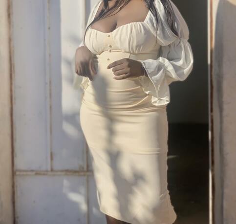 Plus Size Beige Vintage Dress