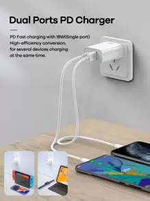 REMAX Remax 18W PD Charger With 2 USB A + 1m PD Type-C Charging Cable Set