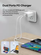 REMAX Remax 18W PD Charger With 2 USB A + 1m PD Type-C Charging Cable Set