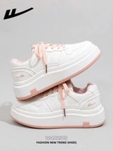 Women's Casual Lace-Up Skate Shoes, Platform Thick Bottom Low Top Outdoor Flat Skateboard Shoes