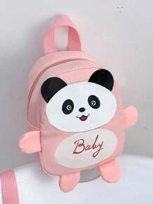 low tea 1pc Nylon S Mini Cute Cartoon Panda Print Backpack, Zipper Closure