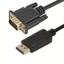DP To VGA 1.8-Meter Connection Cable DP To VGA For Male To Female Computer Graphics Card, Large DP Display Splicing Screen, Supporting Up To 1080P 60HZ