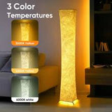 50 Inch Simple Design Morden Soft Light Floor Lamp 3 Color Lighting Remote Control, LED Lamp With Tyvek Fabric Shade,Brightness Adjustable For Living Room Bedroom Game Room
