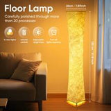 50 Inch Simple Design Morden Soft Light Floor Lamp 3 Color Lighting Remote Control, LED Lamp With Tyvek Fabric Shade,Brightness Adjustable For Living Room Bedroom Game Room
