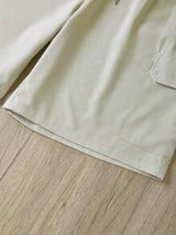 Manfinity Dauomo Men's Solid Color Cargo Pocket Relaxed Casual Shorts