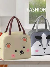 1pc Printed Lunch Bag, Aluminum Foil Insulated Portable Portable Lunch Bag, Waterproof Portable Design, Suitable For School And Office Use - Keep Food Fresh And Delicious, Bento Bags, Tote Bags, Kitchen Picnic Food Storage Bags, Back To School, Outdoor Ca