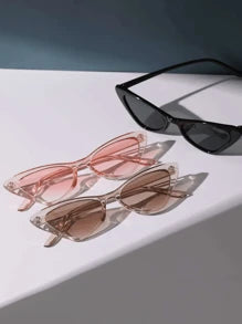3pcs Cateye Glasses, High-End Stylish Design For Daily Wear And Travel