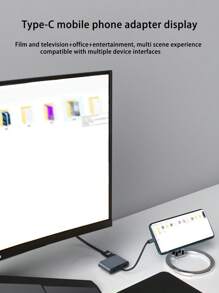 USB3.0 To HDTV Interface VGA Converter, Computer Monitor High-Definition Cable Connection For TV And Projector External Connection For External Graphics Card, Laptop Adapter, Multi-Functional Expansion Device, Docking Station