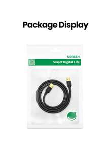 UGREEN UGREEN Data Transfer USB 3.0 Type A Male To Male Super Speed Transfer Cable For External Hard Drive, DVD, Laptop Cooler And Blu-Ray Disc Player, Etc.Gold-Plated