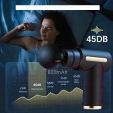 Portable Muscle Massage Gun For Body Massage, With Led Touch Screen, Speed Adjustment, Rechargeable, And 4 Replaceable Massage Heads Fascia Gun - Muscle Seat - Professional Physiotherapy Grade Multi-Functional Mini Electric Handheld Hammer Shoulder And Ne