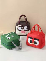 1pc Oxford Cloth Aluminum Foil Insulated Lunch Bag, Large Capacity Waterproof Cartoon Animal Pattern Zipper Lunch Box Tote For Work School Picnic Camping Food Storage