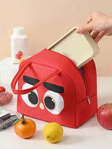 1pc Oxford Cloth Aluminum Foil Insulated Lunch Bag, Large Capacity Waterproof Cartoon Animal Pattern Zipper Lunch Box Tote For Work School Picnic Camping Food Storage