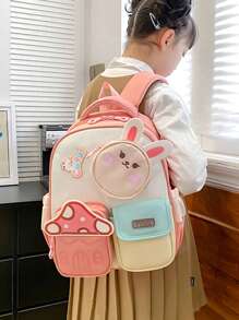 Kindergarten Schoolbag Female Small, Medium And Large Class Boys Light Weight Loss And Spine Protection Children 3-6 Years Old Cartoon Cute Shoulder Back