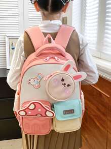 Kindergarten Schoolbag Female Small, Medium And Large Class Boys Light Weight Loss And Spine Protection Children 3-6 Years Old Cartoon Cute Shoulder Back