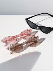 3pcs Cateye Glasses, High-End Stylish Design For Daily Wear And Travel