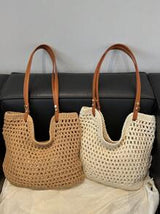 Woven Beach Bag, Versatile Shoulder Bag For Beach Vacation