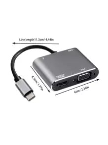 USB3.0 To HDTV Interface VGA Converter, Computer Monitor High-Definition Cable Connection For TV And Projector External Connection For External Graphics Card, Laptop Adapter, Multi-Functional Expansion Device, Docking Station