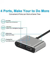 USB3.0 To HDTV Interface VGA Converter, Computer Monitor High-Definition Cable Connection For TV And Projector External Connection For External Graphics Card, Laptop Adapter, Multi-Functional Expansion Device, Docking Station
