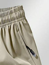 Men's Anti-Lost Zipper Pocket Drawstring Waist Sports Shorts