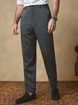 Manfinity ModaGents Men's Casual Woven Tapered Suit Pants, Suitable For Everyday Wear