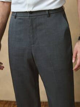 Manfinity ModaGents Men's Casual Woven Tapered Suit Pants, Suitable For Everyday Wear
