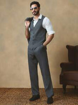 Manfinity ModaGents Men's Casual Woven Tapered Suit Pants, Suitable For Everyday Wear