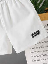 2 Pieces Set Young Boys Boy Casual Sports College Literary Retro Black And White Striped Round Neck T-Shirt And White Shorts Suit With Shawl Decoration Suitable For Young Boy Clothing Young Boy Clothes Back To School Boy Suit Suitable For Birthday P