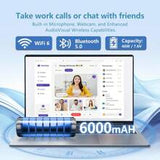15.6 Inch Laptop, Win11 PRO Intel Pentium 4 Core N100 (Up To 3.4GHz), 16GB LPDDR4 RAM 256GB/512GB SSD, 2K FHD IPS Laptop, 1920X1080 Display WiFi 6 For Business Webcam, Full-Featured Extra Large Touchpad Large Capacity Battery