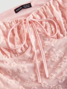 Women's Pink Tank Top & Lace Long Mermaid Skirt Set