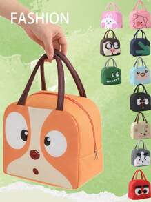 1pc Printed Lunch Bag, Aluminum Foil Insulated Portable Portable Lunch Bag, Waterproof Portable Design, Suitable For School And Office Use - Keep Food Fresh And Delicious, Bento Bags, Tote Bags, Kitchen Picnic Food Storage Bags, Back To School, Outdoor Ca