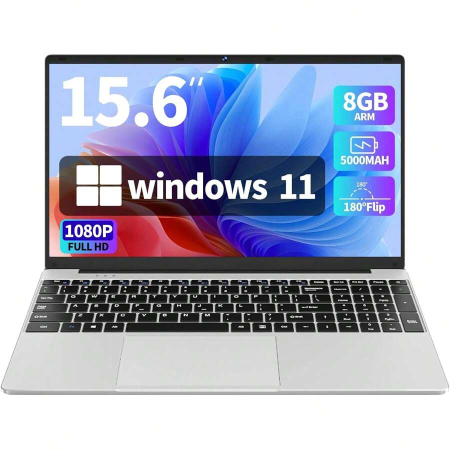 15.6" Windows 11 Laptop Computer, 8GB RAM, 128GB/256GB/512GB/1TB SSD, Intel N4000 Up To 2.6GHz, FHD 1920 X 1080 Display, WiFi, BT4, 2xUSB3.0, Long Battery Life, For Business, School, Students