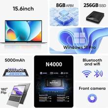 15.6" Windows 11 Laptop Computer, 8GB RAM, 128GB/256GB/512GB/1TB SSD, Intel N4000 Up To 2.6GHz, FHD 1920 X 1080 Display, WiFi, BT4, 2xUSB3.0, Long Battery Life, For Business, School, Students