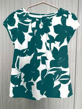 Women Printed Short Sleeve Casual Round Neck Loose Fit Polyester Top, Suitable For All Seasons