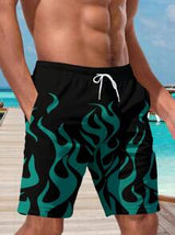 1pc Men's 3D Hawaiian Printed Beach Shorts, Fashionable Summer Wear