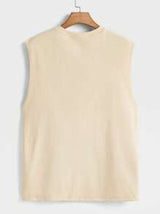 Manfinity Chillmode Men's Tropical & Letter Printed Sleeveless Tank Top, Vacation Style For Summer