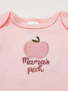 4pcs/Set Infant Short Sleeve Bodysuit 0-1 Year Old Baby Girl Cute  Set