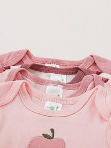 4pcs/Set Infant Short Sleeve Bodysuit 0-1 Year Old Baby Girl Cute  Set