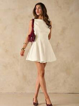 Spring/Summer Solid Valentine's Day Date Dress