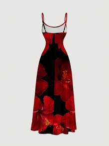 Casual Floral Print Dress, Suitable For Summer