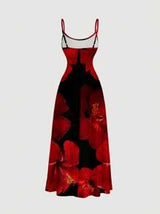 Casual Floral Print Dress, Suitable For Summer