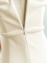 Elamini Women's Elegant Solid Color Fishtail Hem Halter Dress